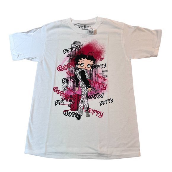 Unisex NWT Betty Boop‎ Graffitti Graphic T-Shirt M - Picture 1 of 4